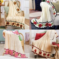 Herrschners  Floral Ripple Afghans-Buy all 4 Crochet Kit