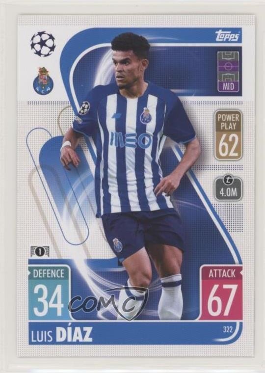 2021-22 Topps Match Attax UEFA Club Competitions Luis Diaz #322 0nk8