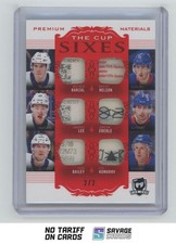 2018-19 UD The Cup Premium Materials Sixes Red Tag Barzal/Eberle... 2/2 #C6-NYI