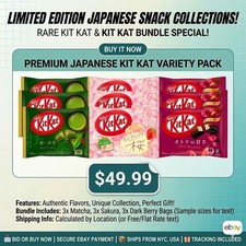 SHIPS FROM USA Japanese Kit Kat Bundle - Rare Matcha, Sakura Berry - 3 Bags