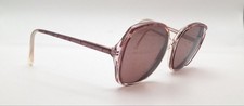 Vintage Sylvia Pink Translucent Oval Sunglasses FRAMES ONLY Hong Kong