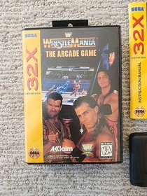 WWF WrestleMania: The Arcade Game (Sega 32X, 1995) CIB Complete Nice Shape!