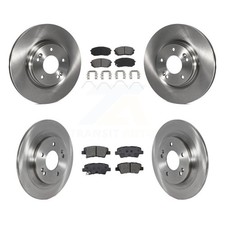 Front Rear Disc Brake Rotors And Semi-Metallic Pad Kit For 2022 Hyundai Kona AWD