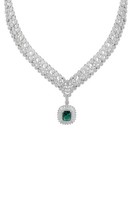 Latelita Countess Statement Smaragd Kette Silber 925 Sterling Silber