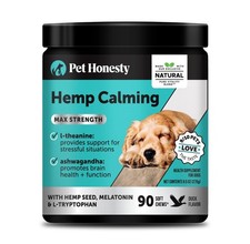 Natural Hemp Calming Chews for Dogs Maximum Strength - Hemp  Melatonin for