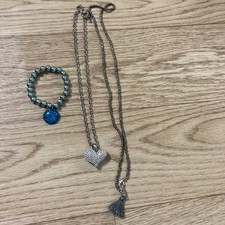 Unbranded Jewelry Set Women OS Blue Silver He...