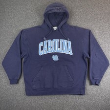 Vintage 90 s UNC Carolina Tarheels J. America Hoodie Mens XL Blue Embroidered