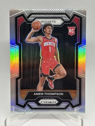 2023-24 Panini Prizm AMEN THOMPSON Silver Prizm Rookie RC #150 Rockets