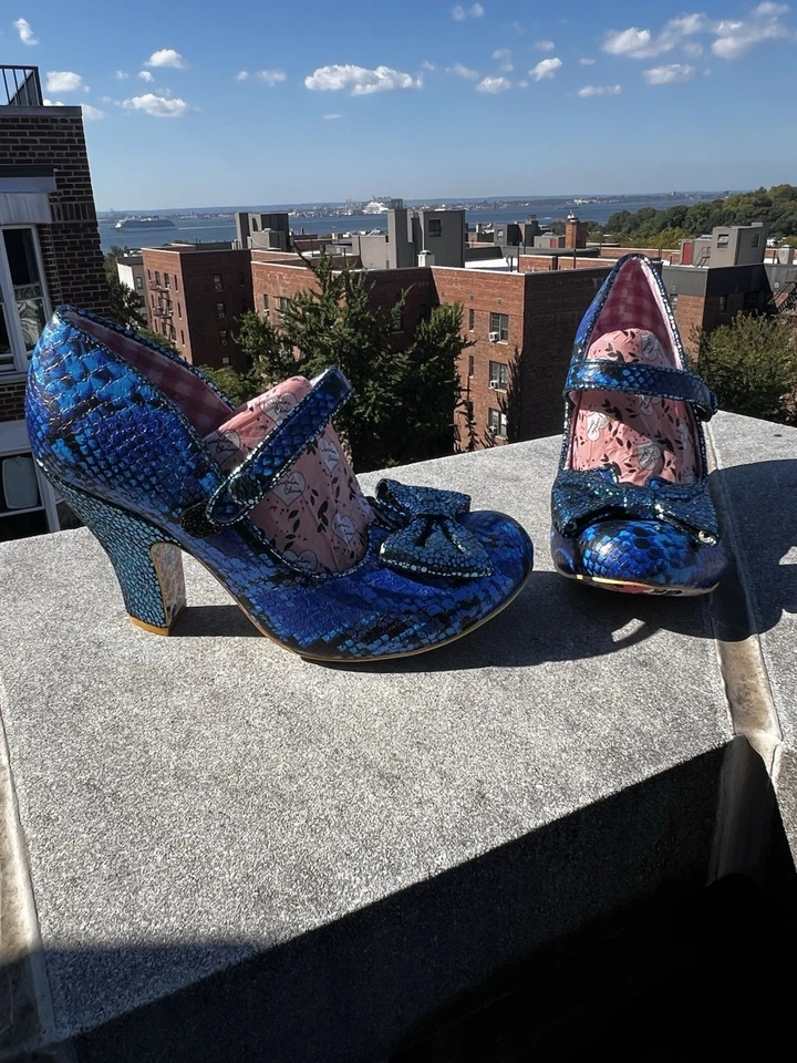 Zapatos de salón Never WornIrregular Choice para mujer piel de serpiente azul talla EU42 o US 11 Foto 4 de 4