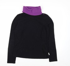 Schwarzer Oxylane-Pullover Sweatshirt f&uuml;r Damen Gr&ouml;&szlig;e UK 12