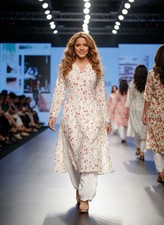 Bollywood Pakistani Kameez , Designer Special Print Size Large , Huge Sale Price