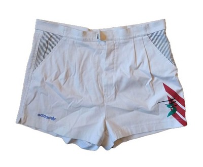 Adidas Stefan Edberg Vintage Tennis Shorts 80s 90s weiß 1988 Retro Hose 52 M/L