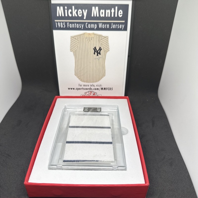 MICKEY MANTLE FANTASY CAMP GAME WORN JERSEY 1985