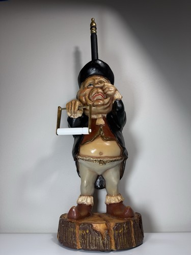 Vintage Mr Stinky 39” Resin Butler Toilet Paper Holder Statue Bathroom Decor MCM