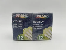 6 Boxes Prang Hygieia Chalk Sticks White 3.25 x 0.375" 31144 (72 total sticks)