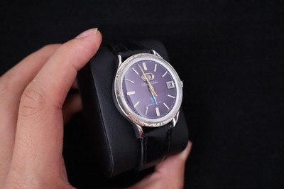 (SERVICED) Rare Vintage 1965 Citizen Auto Dater Purple Dial 19 Jewels