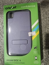 Phone Case For Alcatel Idol 4 Cricket Brand Blue With Kickstand