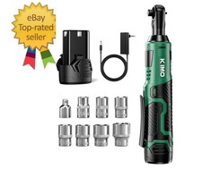 Cordless Electric Ratchet Wrench Set, 40Ft-lbs, 400RPM, 12V Cordless Ratchet Wre