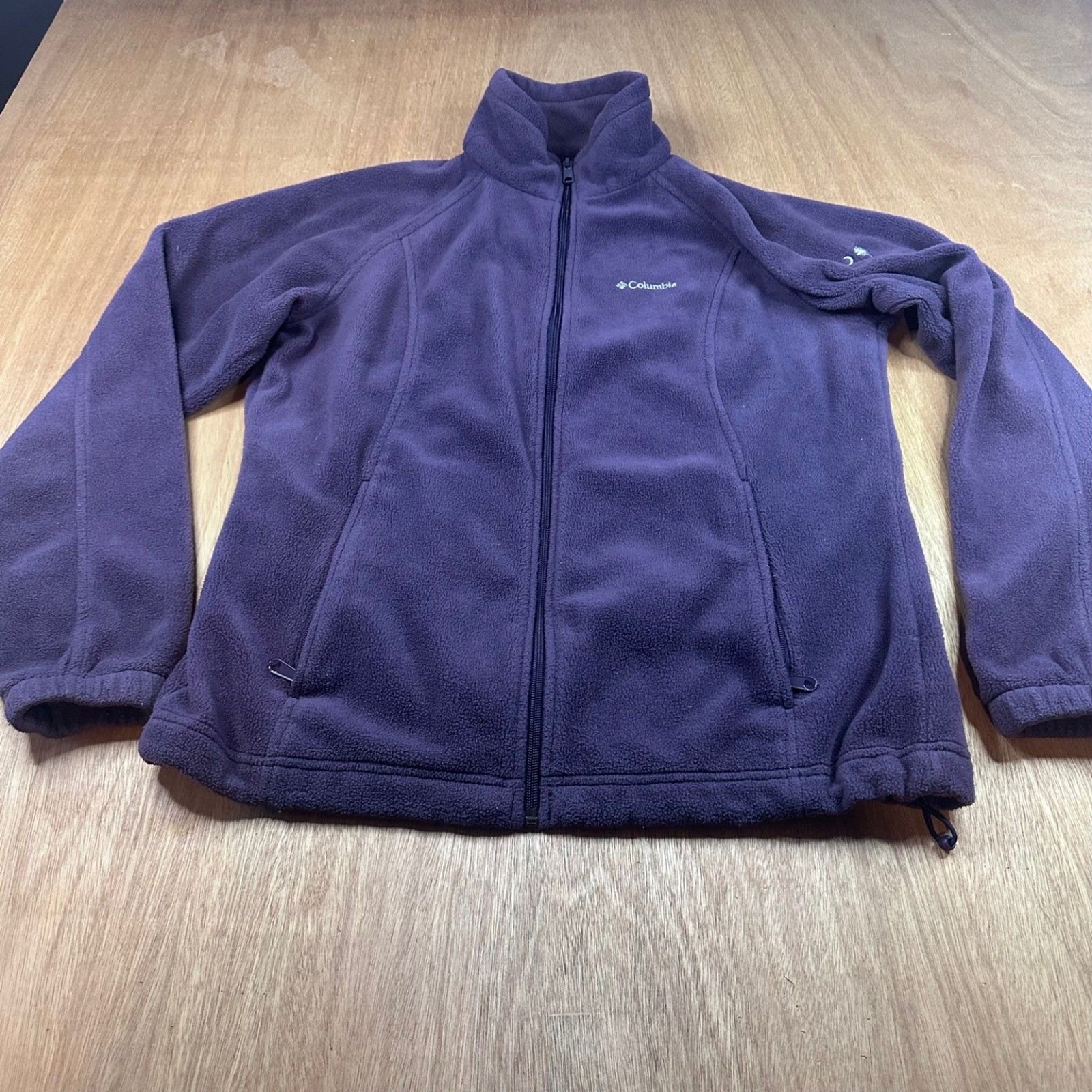 Columbia Womens L Purple Fleece Jacket Full Zip Gorpcore
