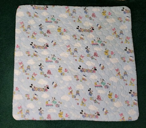 Playpen Mattress Pad Cover Disney Babies 90s  34"X34 Quilted Cotton"