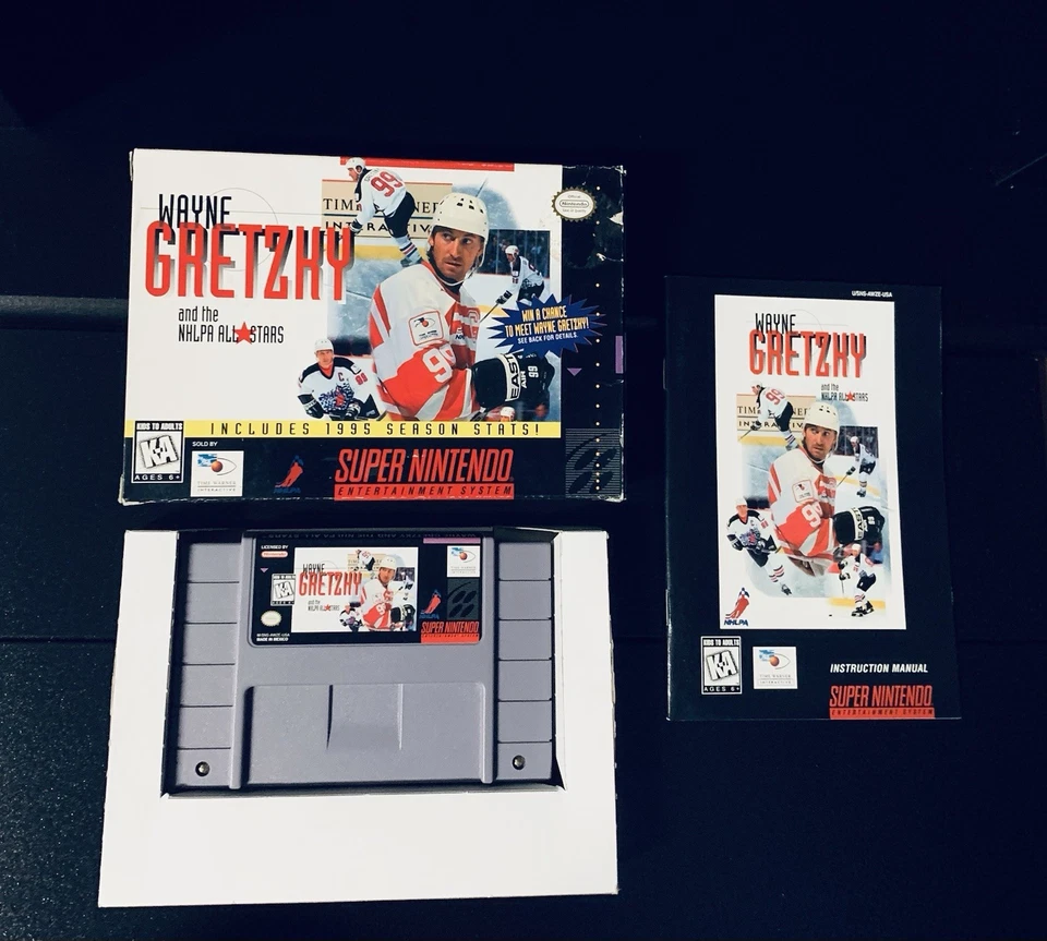 NHL 95 NHL 97 Wayne Gretzky Hockey Super Nintendo Lot SNES Complete CIB Box - Image 3 of 4