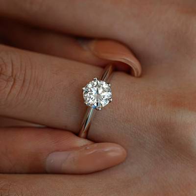 16 Heart 16 Arrow  2Ct Moissanite Solitaire Ring 925 Silver sz 4-9