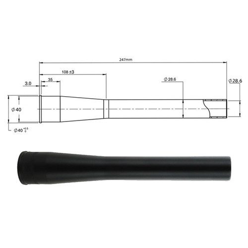 MEIJUN Tube De Direction De Fourche Avant Vélo 28.6x33.9mm – Rehausseur Aluminium VTT, Remplacement Robuste 241 Mm
