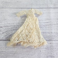 Vintage 1970s Topper Dawn Doll Clothes Wedding Bell Dream 815 Dress Only Lace