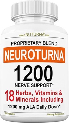 Neuroturna Support Supplement with 1200 mg Pure Alpha Lipoic Acid - Maximum St
