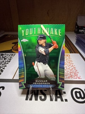 2024 Topps Chrome Update Gunnar Henderson Youthquake green /99 Orioles Gem
