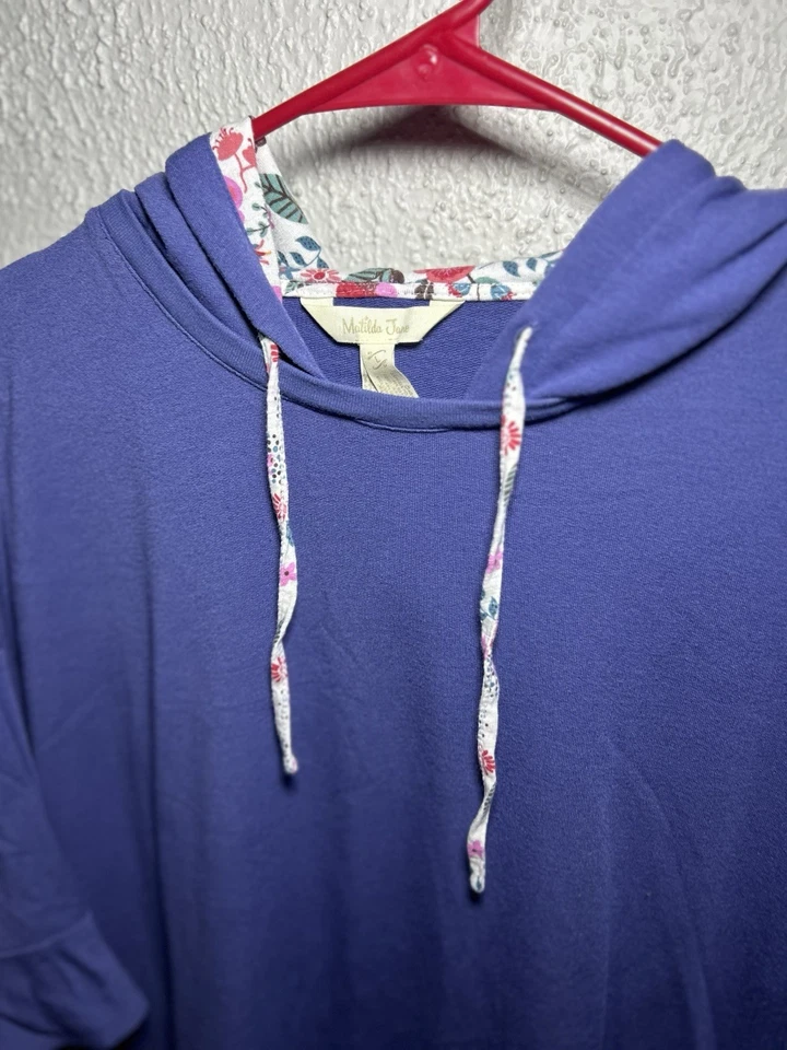 Sudadera con capucha azul Matilda Jane Let’s Go para mujer talla grande Foto 3 de 4