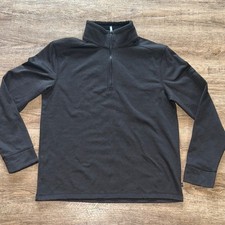 Regatta Great Outdoors Sweatshirt Fleece Men  s Large Black Pullover 1/4 Zip