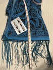 Kokomo  7-Way Scarf Teal & Black Paisley Print with Fringe One Size — photo 10