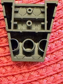 LEGO Part 47753pb043 Wedge 4x4 Triple Curved Black Batman Logo Set Batcave 6860