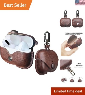 Leather Charging Case Cover for Apple AirPods Pro - Brown