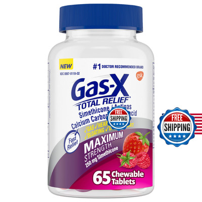 Gas-X Total Relief Chewable Tablets Maximum Strength Gas Relief Simethicone 250