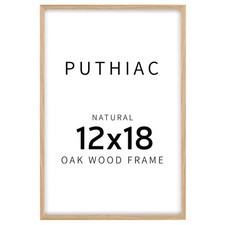12x18 Oak Wood Picture Frame - Minimalist 12x18 Poster Frame, 12"x18" Picture...