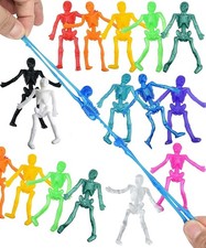 10-100PCS Stretchy Skull Skeleton Toys Assorted Colors Halloween Party Favors Gi