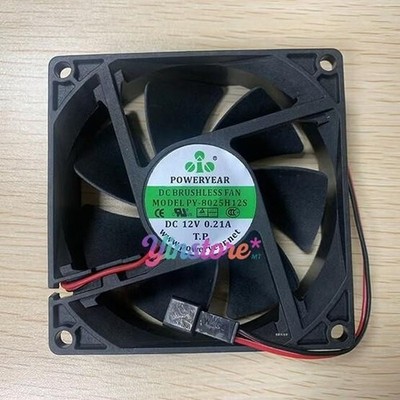 1 pc. New PY-8025H12S Cooling Fan 8025 DC12V 0.21A 8CM 2PinE1 #jg