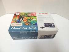 Canon Powershot S70 Digital Camera Black Sold for parts