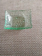 Glass Soap Dish Green