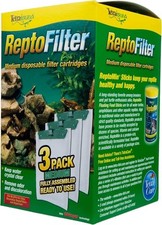 TetraFauna Disposable Filter Cartridges ReptoFilter 3 pack Medium - New