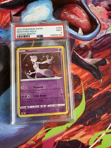 PSA 9 Mewtwo 059/159 Crown Zenith Holo