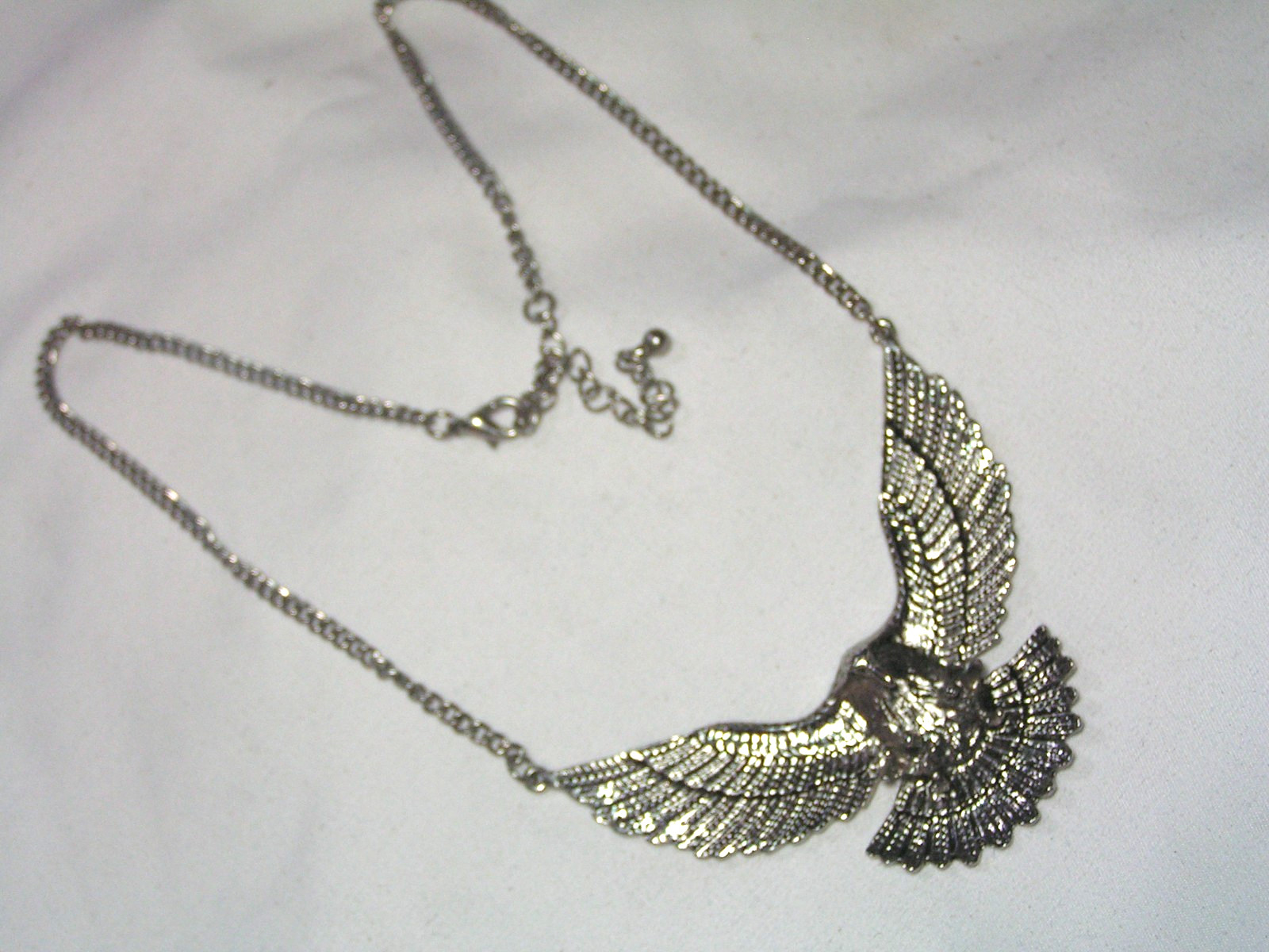 ...Silver Tone Attacking Eagle Pendant Necklace... - image 7