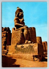 Luxor Egypt Granitic Statue of Ramses II Ancient Egyptian Postcard