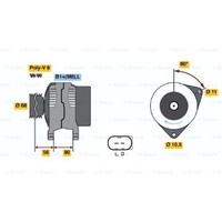 Bosch Generator Lichtmaschine 120A 14V FüR Iveco Daily III Pritsche/Fahrgestell
