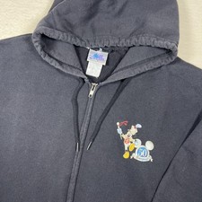 Vintage Disneyland 50th Hoodie Mens XL Black Sweatshirt Homecoming 2000s