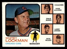 1973 Topps Cubs Field Leaders (Whitey Lockman/Ernie Banks) #81 EX Orange