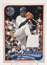 C.C. Sabathia 2024 Topps Series 1 - 1989 Game Used  Relic Yankees HOF 89BR-CS