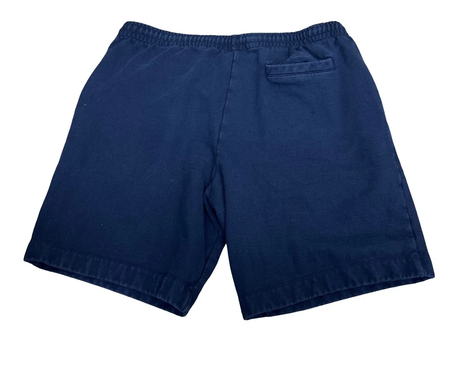 Lacoste 男式蓝色棉羊毛运动短裤抽绳标志口袋尺寸 2XL — 第 3/4 张图片